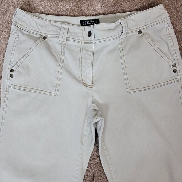 Lot of 2 Vintage New York & Co. Chino Pants Sz 8 Straight Leg Tan & Olive Casual - Picture 5 of 13